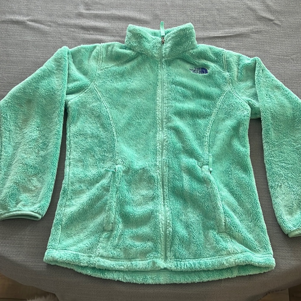 North Face girls fleece, size 14-16, teal
